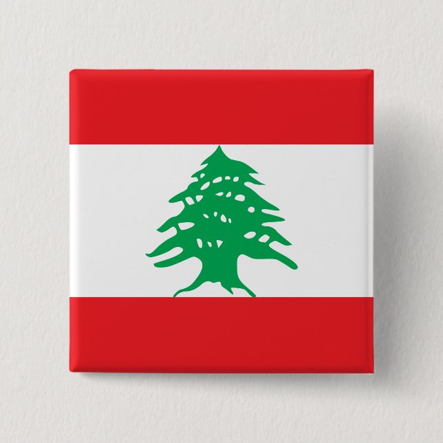 Libanon (libanesiska) Flagga Knapp (Framsida)