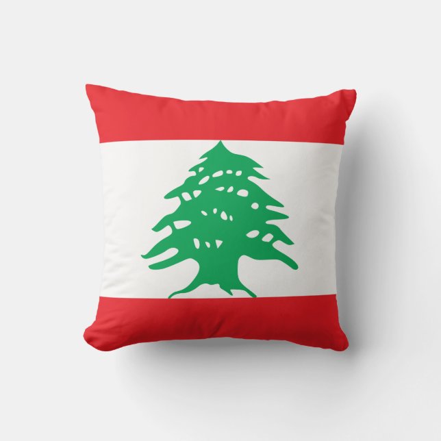 Libanon (libanesiska) Flagga Kudde (Framsida)