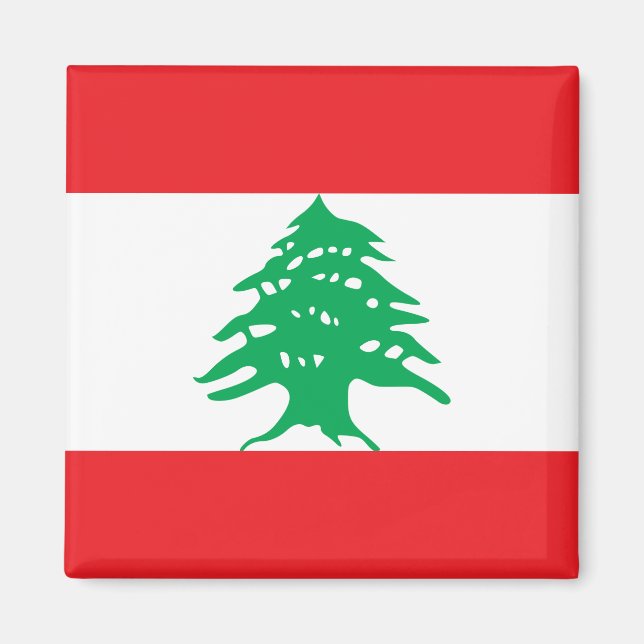 Libanon (libanesiska) Flagga Magnet (Framsidan)