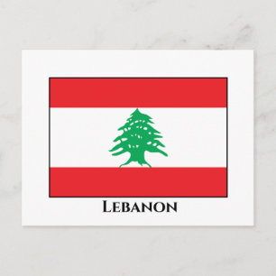 Libanon (libanesiska) Flagga Vykort