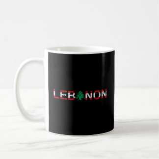 Libanon Libanon, Flagga Asia Levant Travel Cedar B Kaffemugg