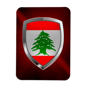 Libanon metallisk Emblem Magnet