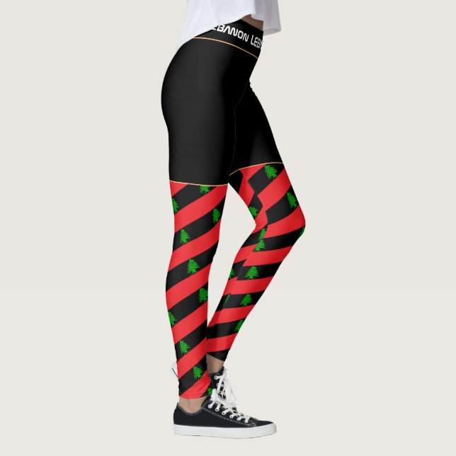 Libanon och libanesiska Flagga, mode, resa /Revers Leggings (Höger)
