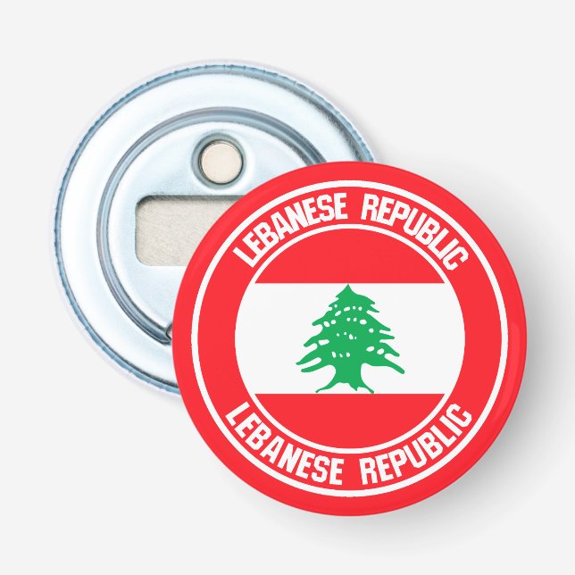 Libanon Round Emblem Flasköppnare (Framsidan)