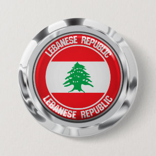 Libanon Round Emblem Knapp