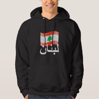 Libanon som vinkar den Hooded tröjan för flagga Hoodie
