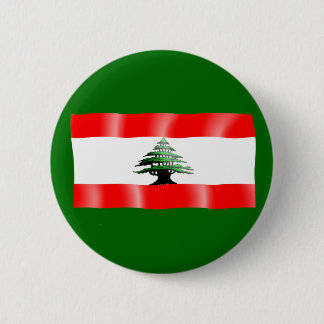 Libanon som vinkar flagga, knäppas knapp