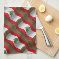 Libanon som vinkar flagga