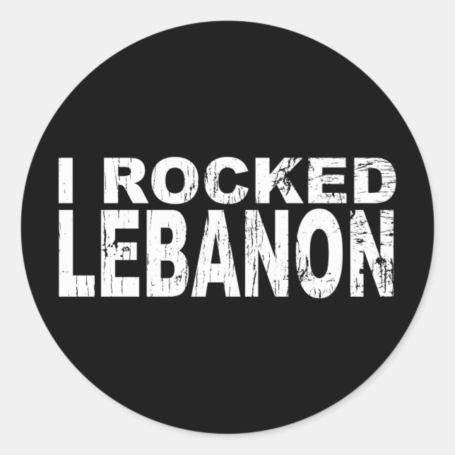 Libanon Sticker Runt Klistermärke (Framsida)