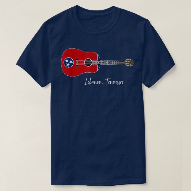 Libanon Tennessee Guitar T Shirt (Design framsida)