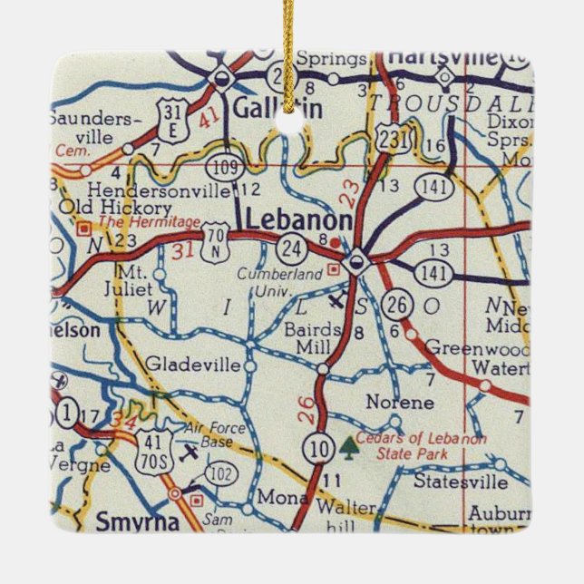 Libanon TN Julgransprydnad Keramik (Baksida)