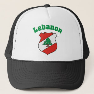 Libanon vapensköldhatt/libanesisk flagga truckerkeps