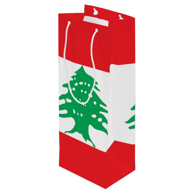 Libanonflagga (Baksidan Vinklad)