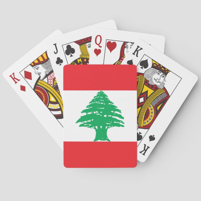 Libanonflagga Casinokort (Baksidan)