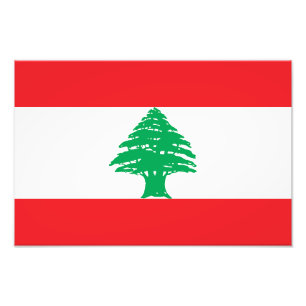 Libanonflagga Fototryck