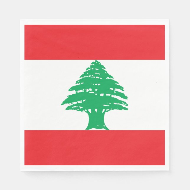 Libanonflagga Pappersservett (Framsidan)