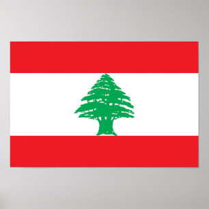 Libanonflagga Poster