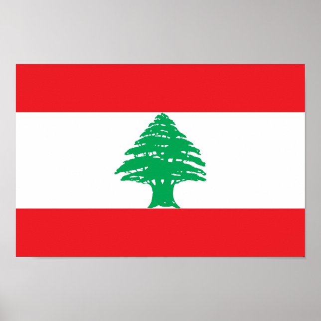 Libanonflagga Poster (Framsidan)