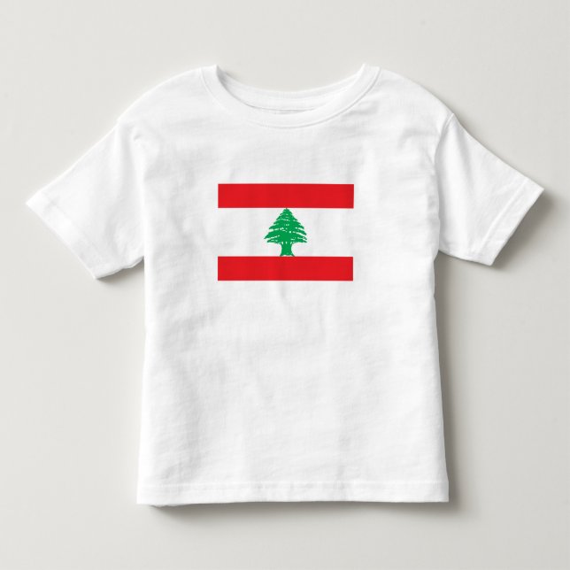 Libanonflagga T Shirt (Framsida)
