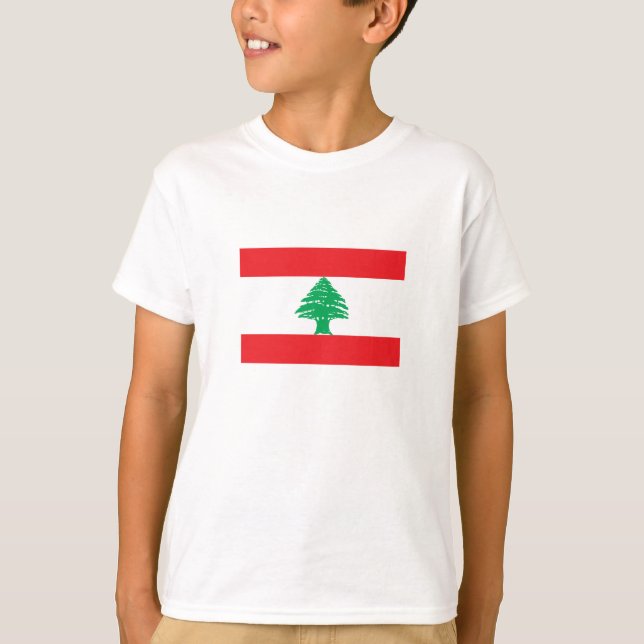 Libanonflagga T Shirt (Framsida)
