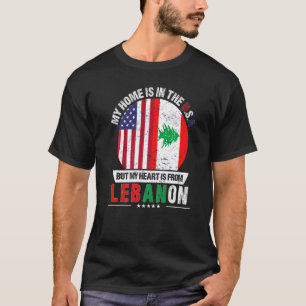 Libanons amerikanska patriot Heart från Libanon GR T Shirt