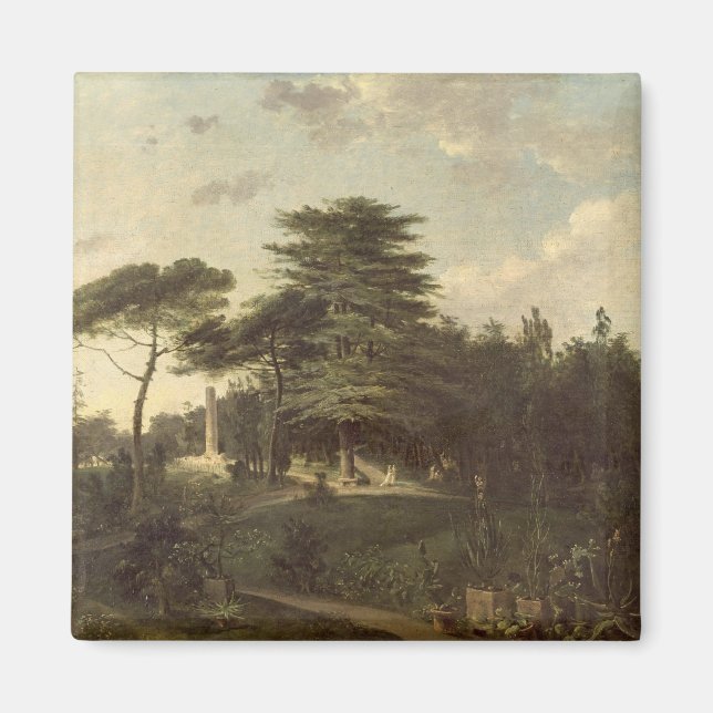 Libanons cederi i Jardin des Plantes Magnet (Framsidan)