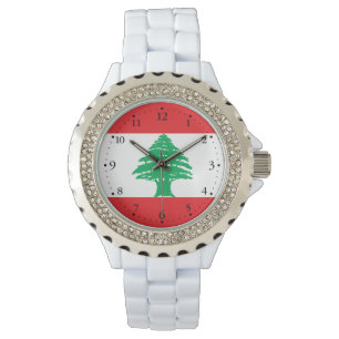 Libanons flagga armbandsur