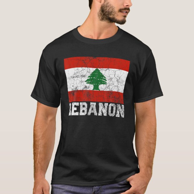 Libanons Flagga Family Pride Land Shirt V T Shirt (Framsida)