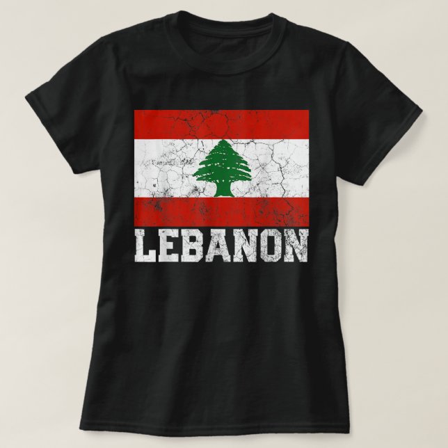 Libanons Flagga Family Pride Land Shirt V T Shirt (Design framsida)