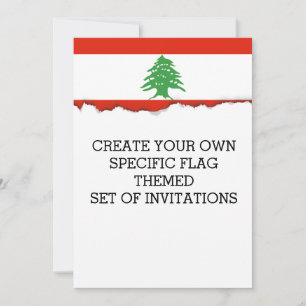 Libanons flagga inbjudningar