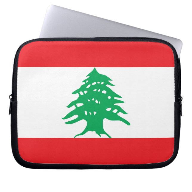 Libanons Flagga Laptop sleeve (Framsidan)