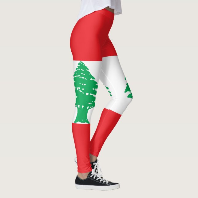 Libanons flagga leggings (Höger)