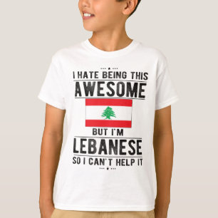Libanons Flagga Libanons kulturarv Libanesiska rö T Shirt