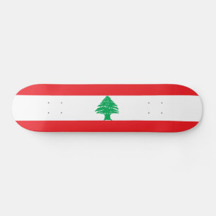 Libanons flagga mini skateboard bräda 18,5 cm