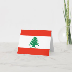 Libanons Flagga Notecard Kort