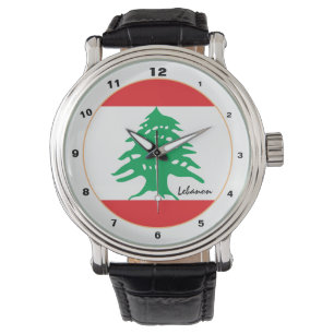 Libanons Flagga och Libanons trendig mode /design Armbandsur