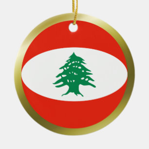 Libanons Flagga Ornament