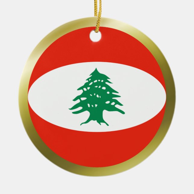 Libanons Flagga Ornament (Framsidan)