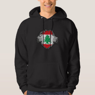 Libanons Flagga Proud Support Beirut Hoodie