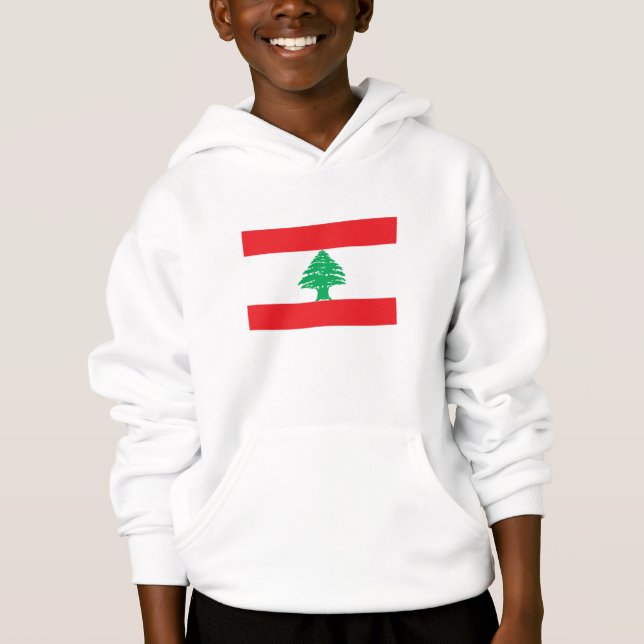 Libanons flagga t shirt (Framsida)