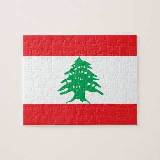 Libanons nationella Flagga Pussel