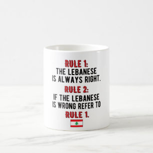Libanons rötter Libanons Flagga libanesiska kultu Kaffemugg