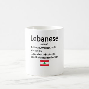 Libanons rötter Libanons Flagga libanesiska kultur Kaffemugg