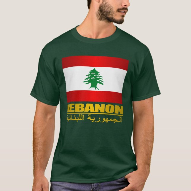 Libanskt Pride Apparat T Shirt (Framsida)