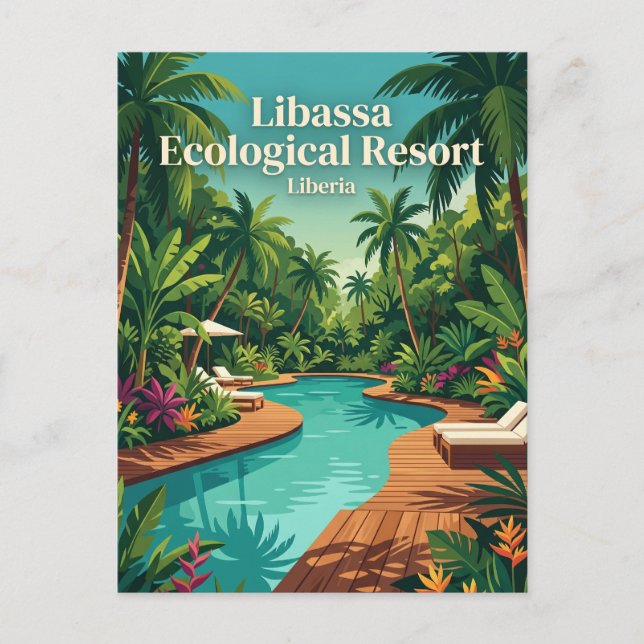 Libassa ekologiska resort Liberia Vykort (Framsida)
