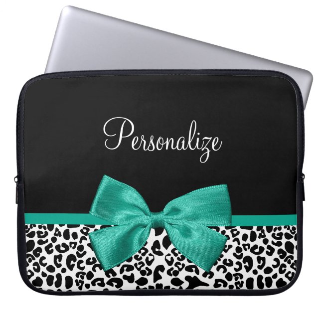 Libbon Bow Chic Namn Laptop Fodral (Framsidan)