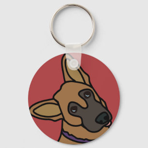 Libby den tyska herdehundtecknaden nyckelring