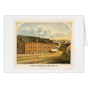 Libby fängelse, vid E. Sachse & Företag 1865 Hälsningskort