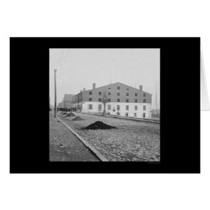Libby-fängelset i Richmond, VA 1865 Hälsningskort