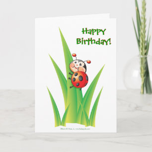 Libby Ladybug Birthday Card Kort